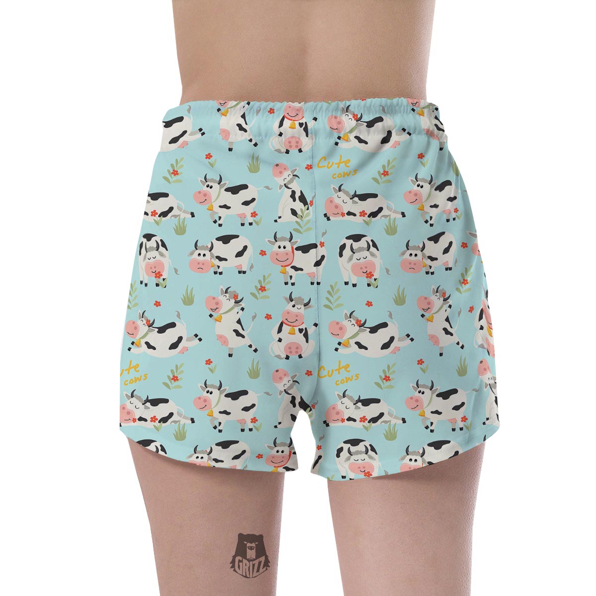 Cute Cow Print Women's Shorts-grizzshop