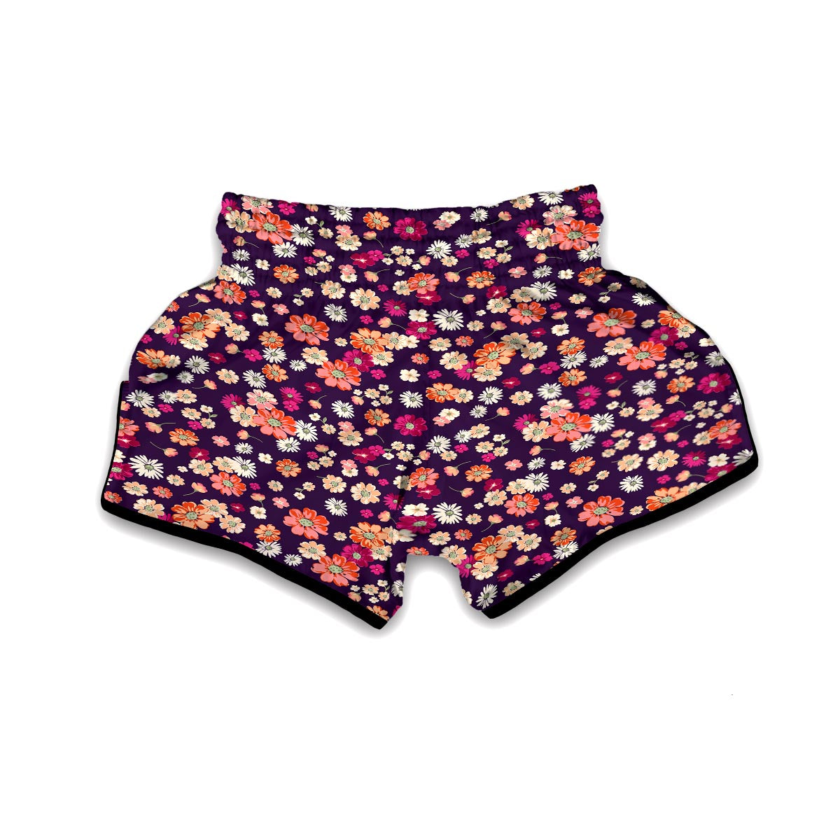 Cute Daisy ColorfulPattern Print Muay Thai Boxing Shorts-grizzshop