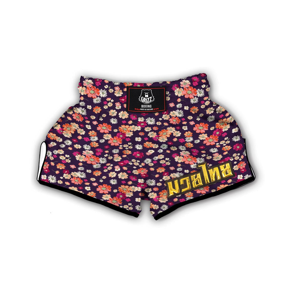 Cute Daisy ColorfulPattern Print Muay Thai Boxing Shorts-grizzshop