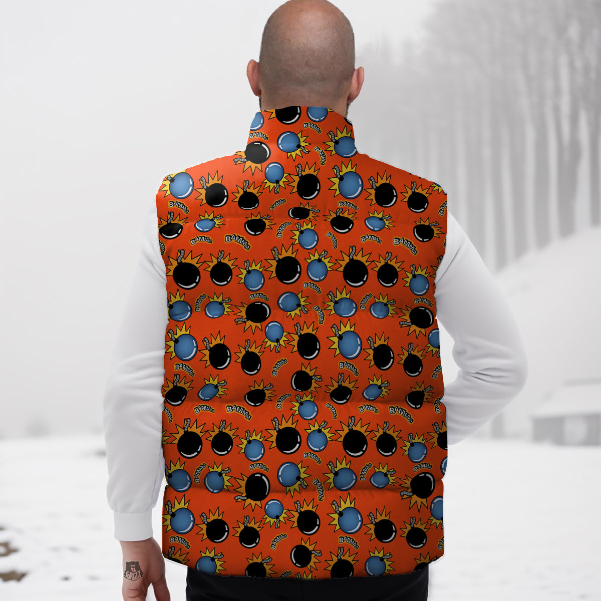 Cute Daisy Polkadot Pattern Print Down Vest