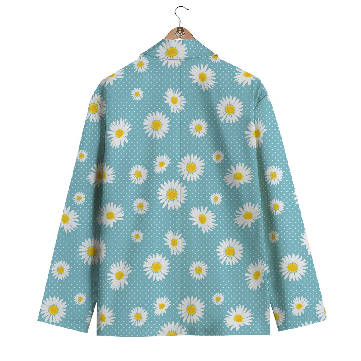 Cute Daisy Polkadot Pattern Print Men's Blazer-grizzshop