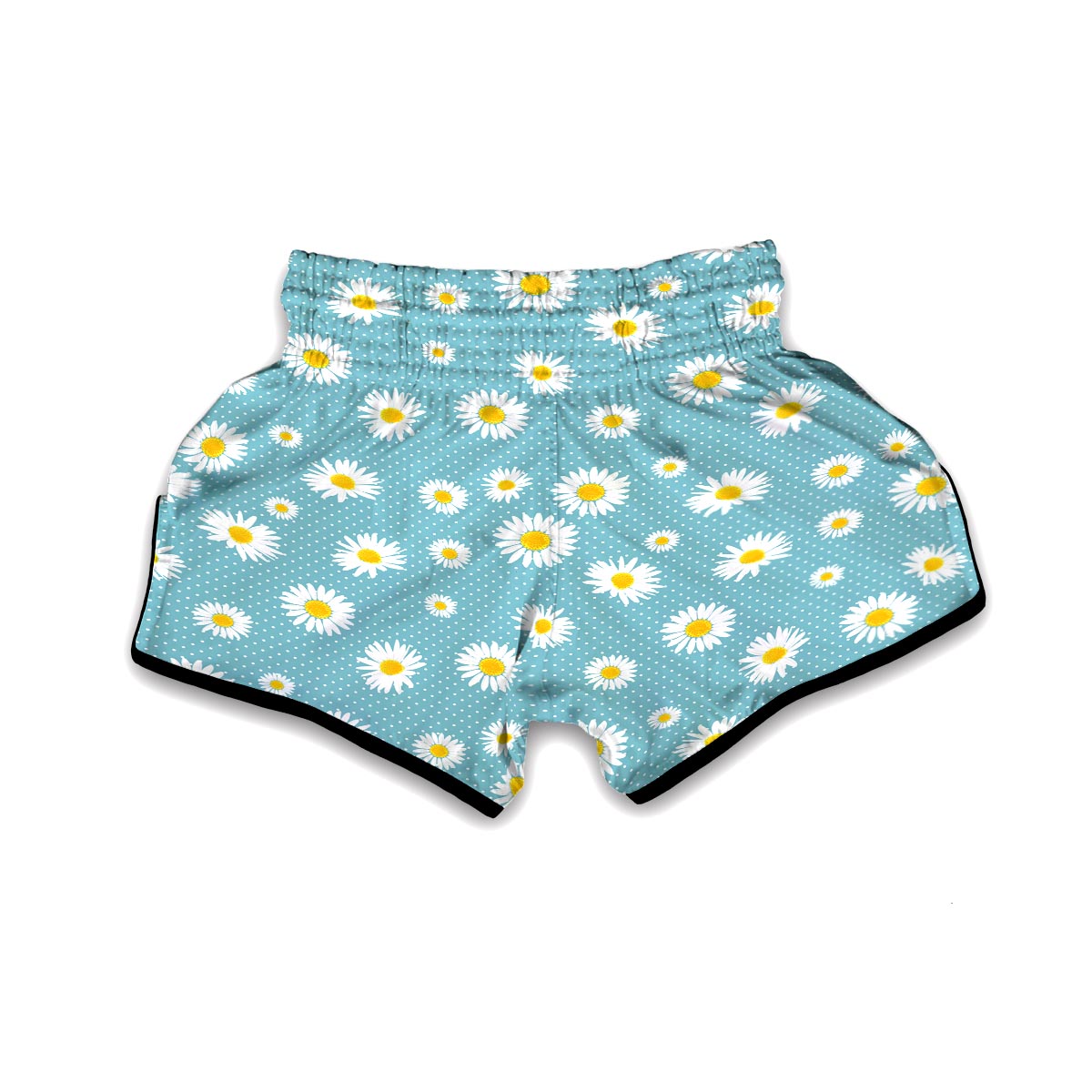 Cute Daisy Polkadot Pattern Print Muay Thai Boxing Shorts-grizzshop