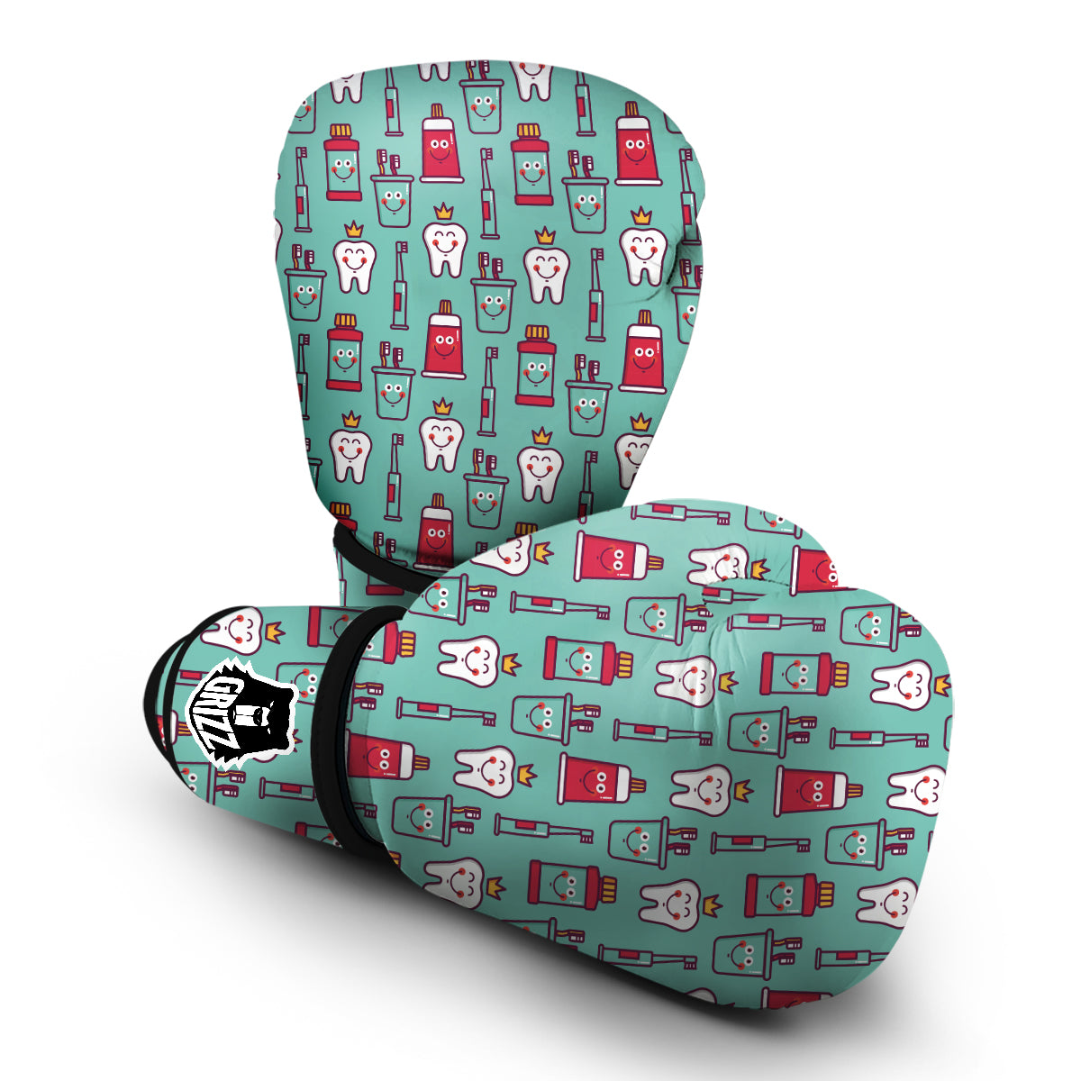 Cute Dental Floss And Tooth Print Pattern Boxing Gloves-grizzshop