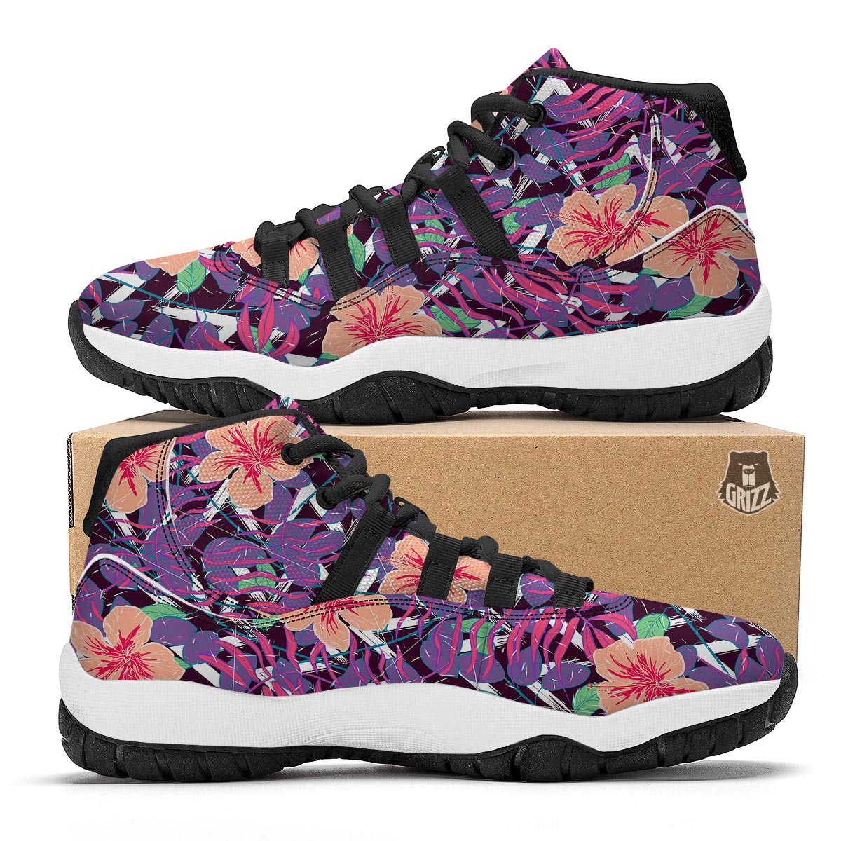 Cute Dinosaurs In Space Print Pattern Black Bball Shoes-grizzshop