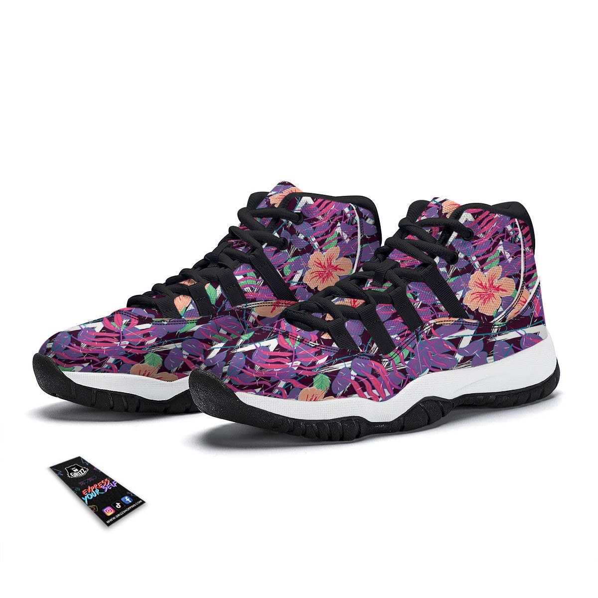 Cute Dinosaurs In Space Print Pattern Black Bball Shoes-grizzshop
