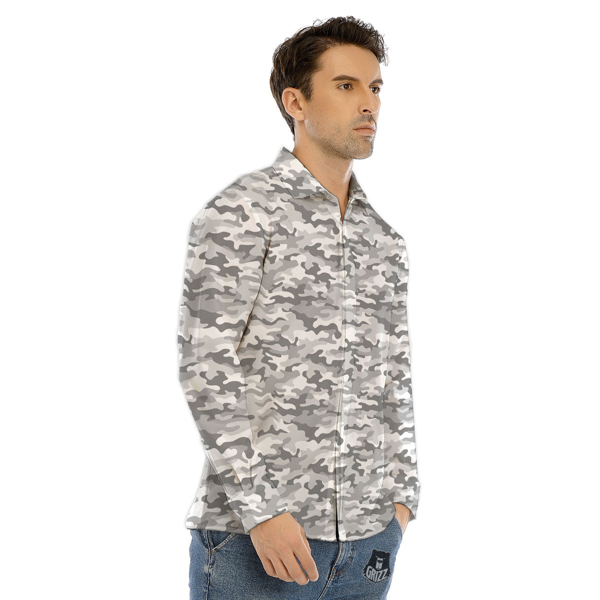 Cute Dinosaurs In Space Print Pattern Men's Dress Shirts-grizzshop