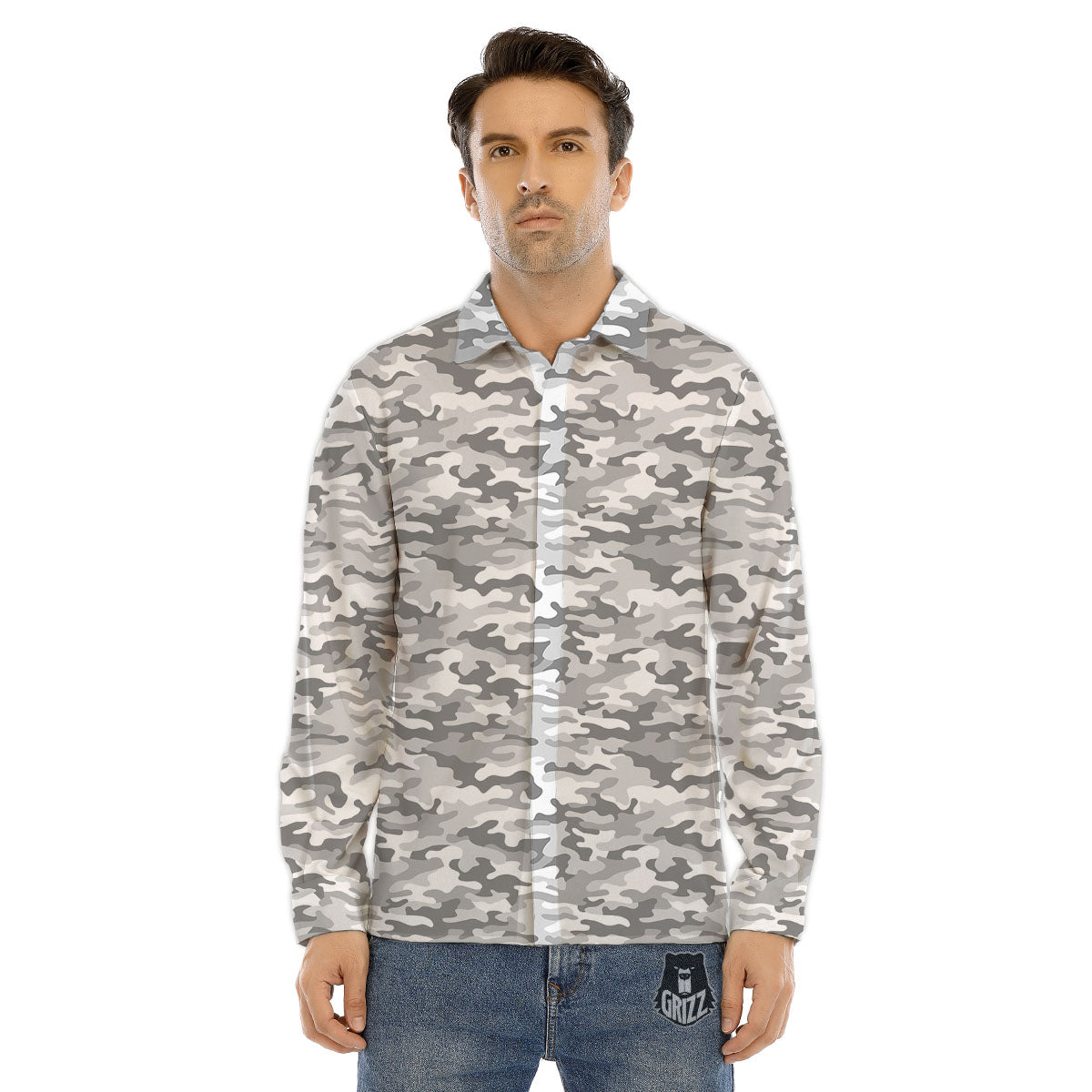 Cute Dinosaurs In Space Print Pattern Men's Dress Shirts-grizzshop