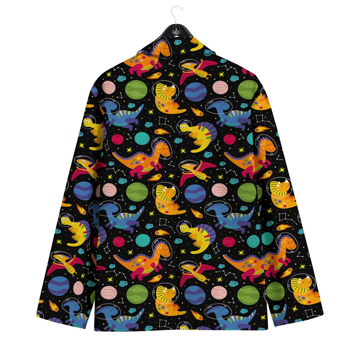 Cute Dinosaurs In Space Print Pattern Men's Sport Coat-grizzshop