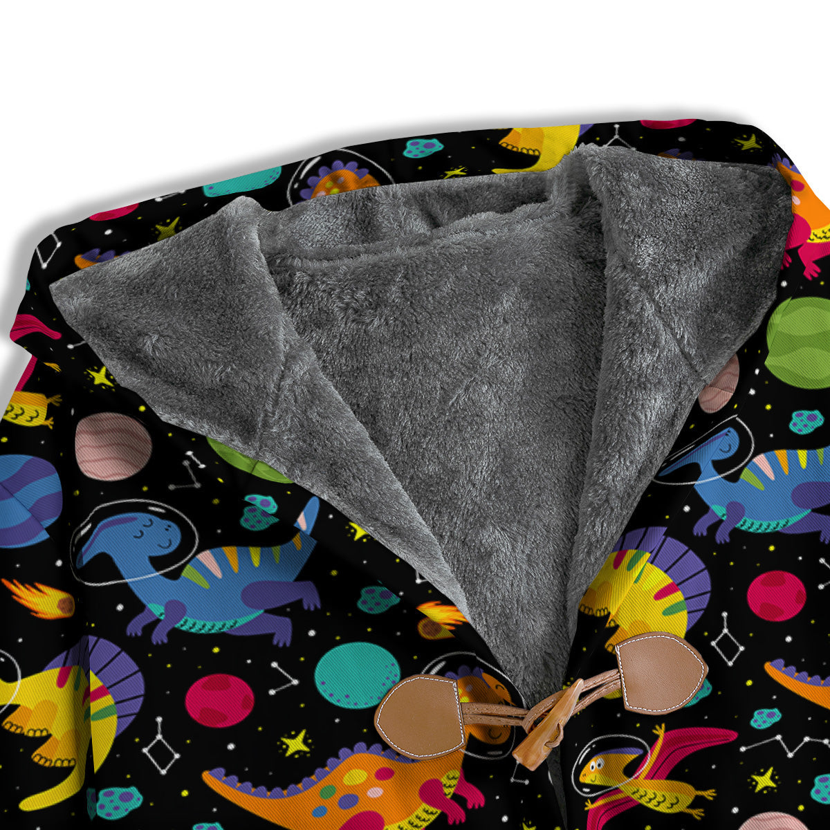 Cute Dinosaurs In Space Print Pattern Men's Windbreaker Jacket-grizzshop