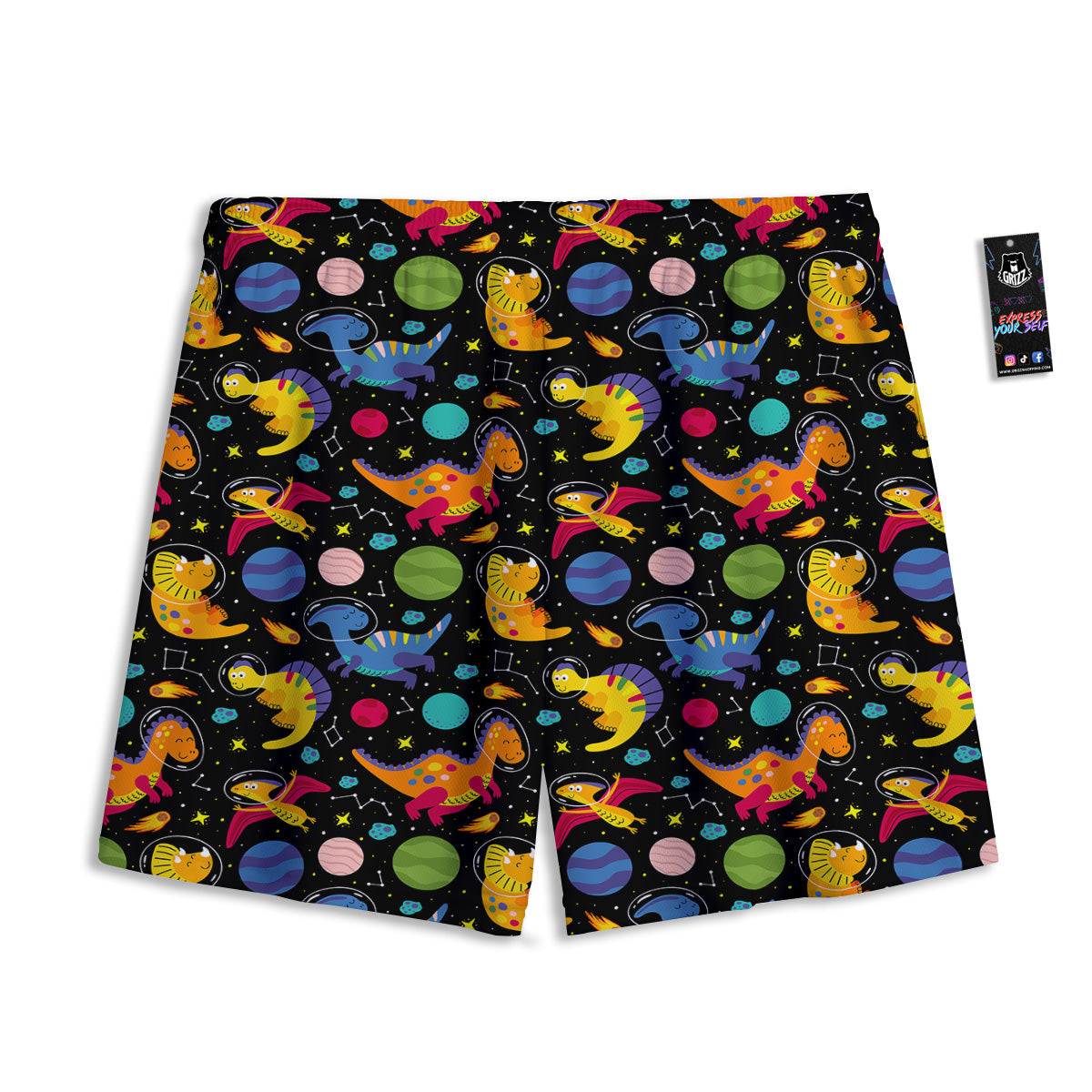 German Shepherd Drawing Print Pattern Mesh Shorts