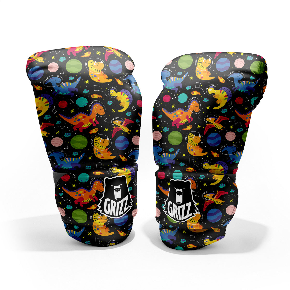 Cute Dinosaurs In Space Print Pattern Pro Boxing Glove