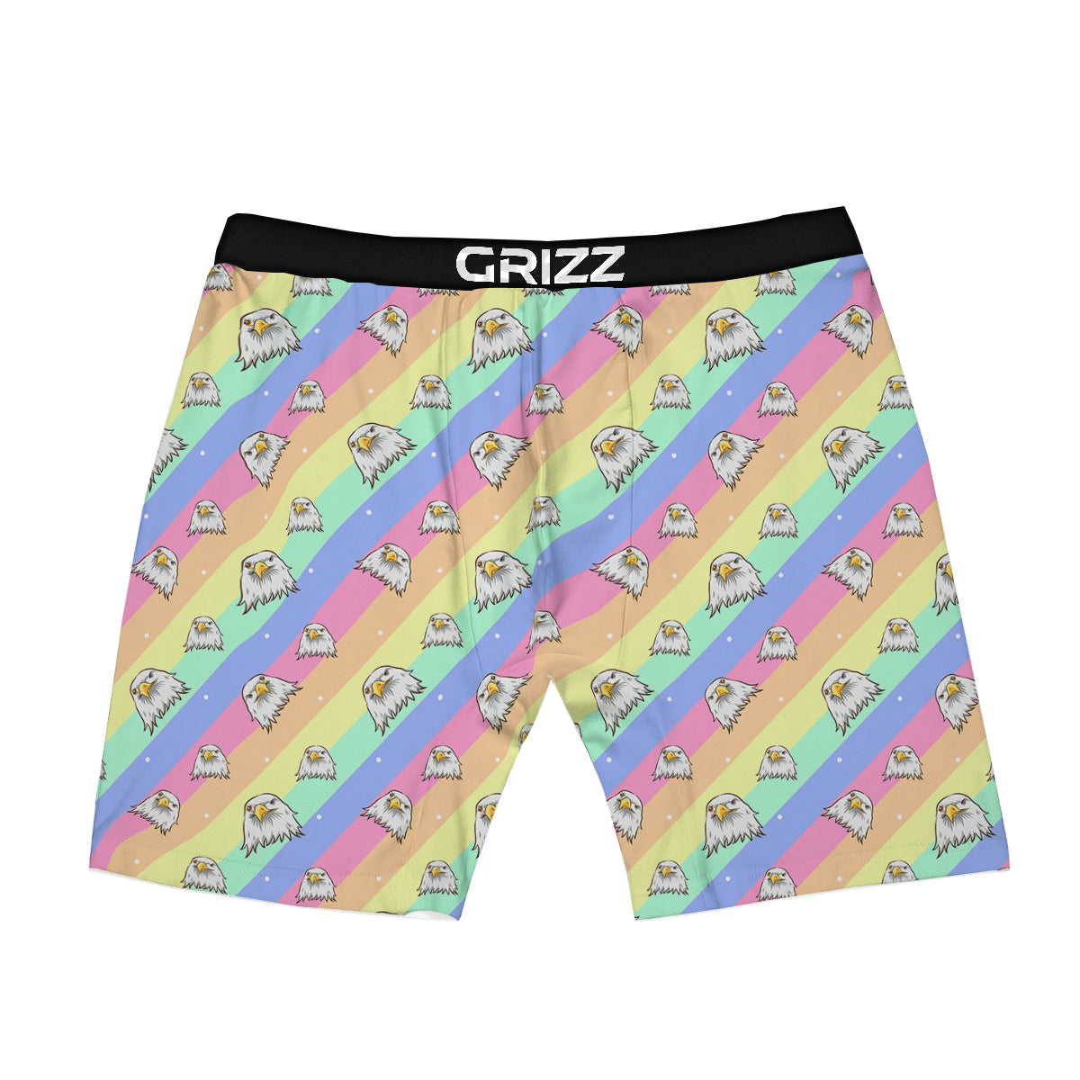 Cute Eagle Rainbow Print Pattern Boxer Briefs-grizzshop