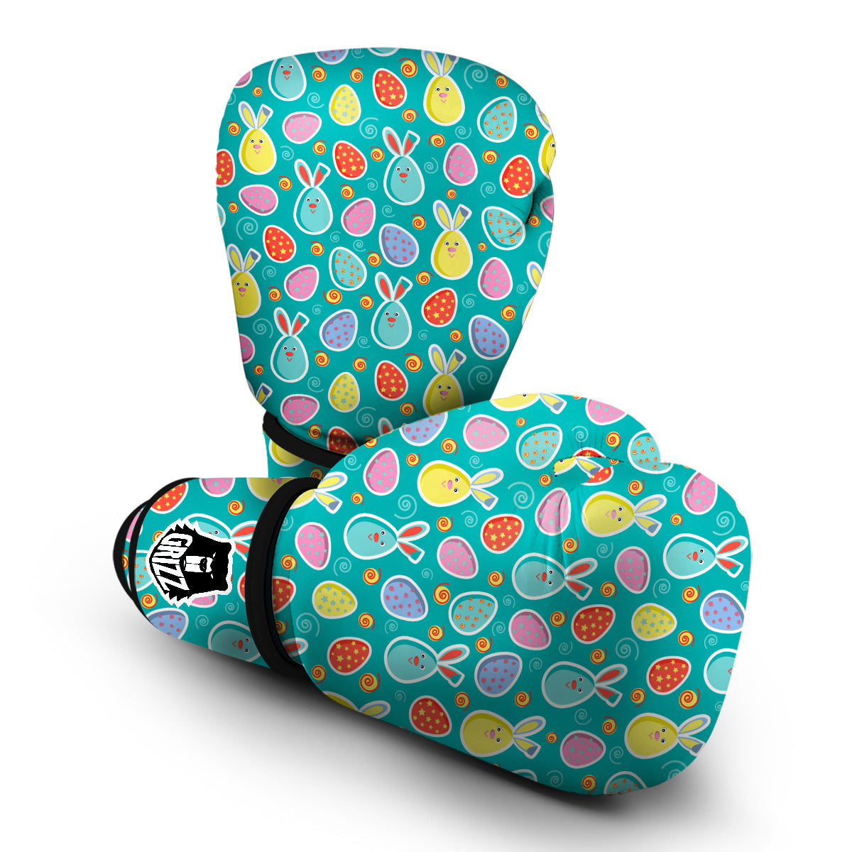 Cute Easter Egg Rabbit Colorful Print Pattern Boxing Gloves-grizzshop