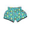 Cute Easter Egg Rabbit Colorful Print Pattern Muay Thai Boxing Shorts-grizzshop