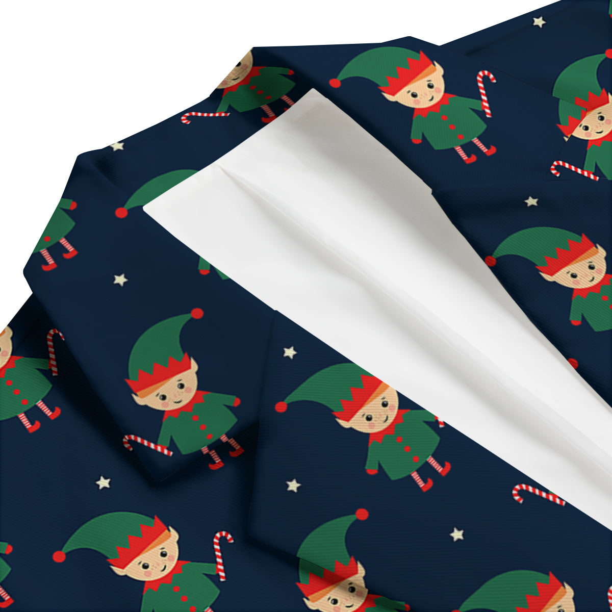 Cute Elf Print Pattern Men's Blazer-grizzshop