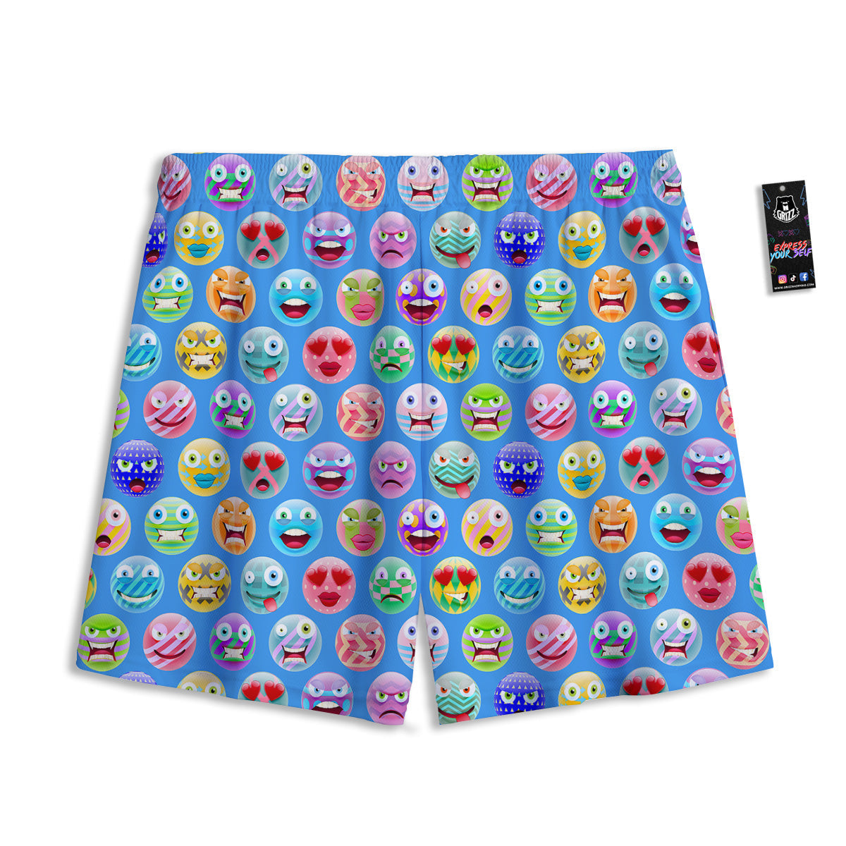 Gingerbread Cute Print Pattern Mesh Shorts