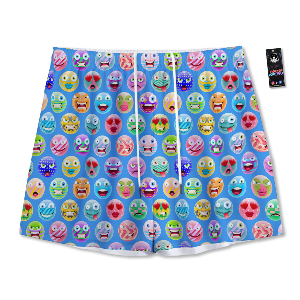Gingerbread Cute Print Pattern Mesh Shorts