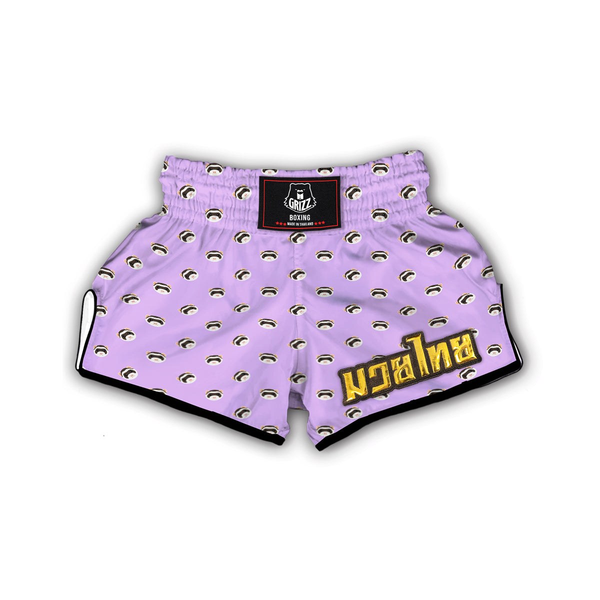 Cute Ferret Head Print Pattern Muay Thai Boxing Shorts-grizzshop