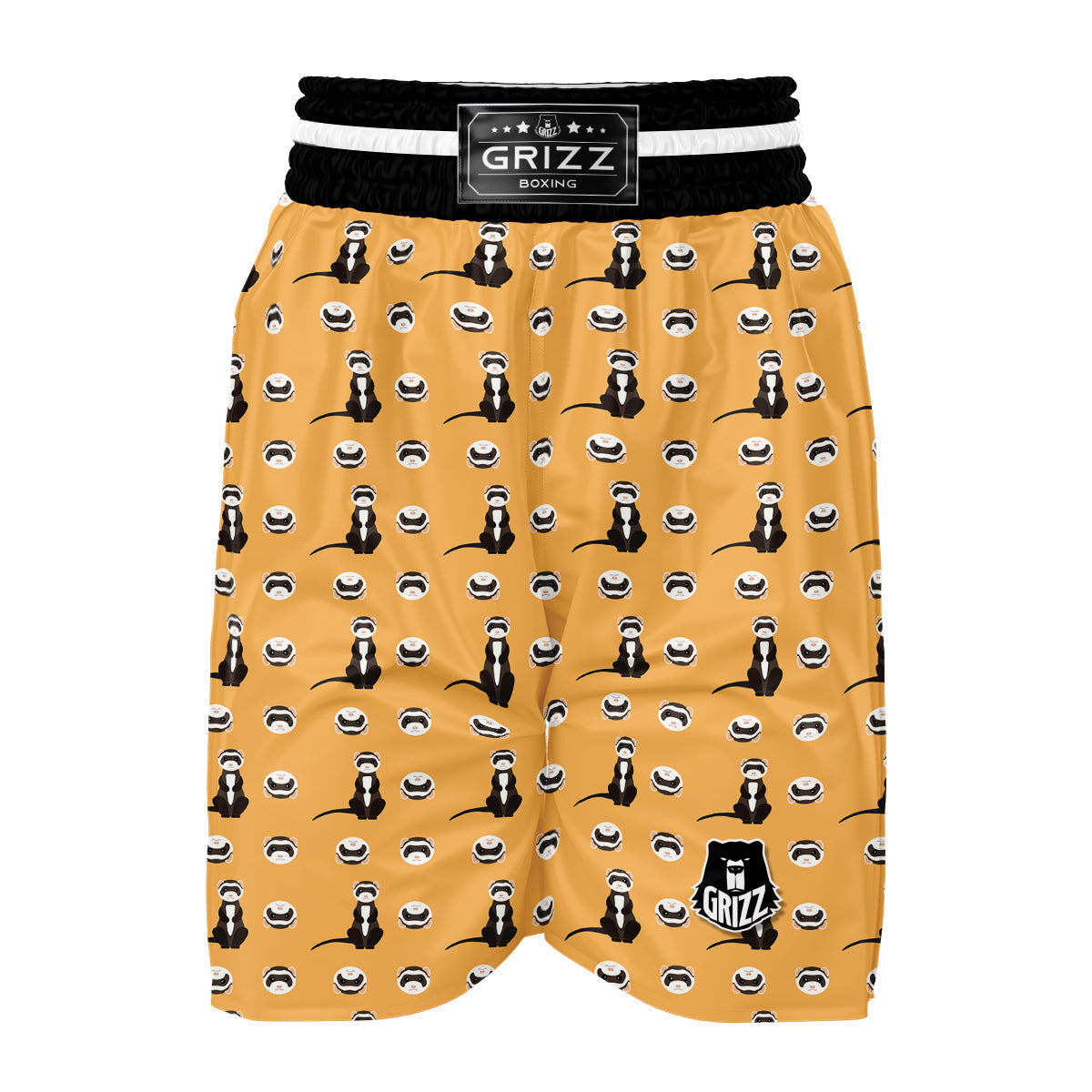 Cute Ferret Print Pattern Boxing Shorts-grizzshop