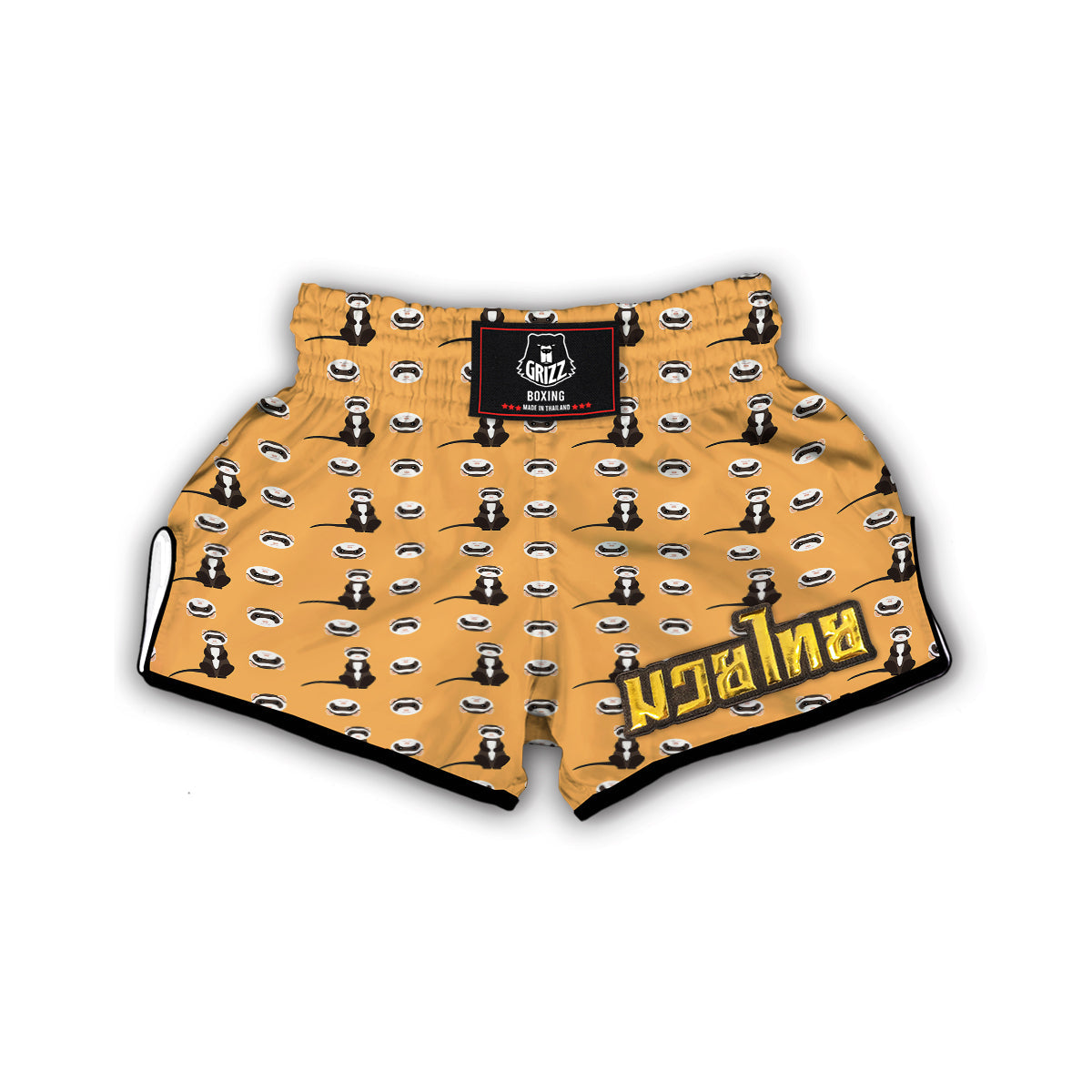 Cute Ferret Print Pattern Muay Thai Boxing Shorts-grizzshop