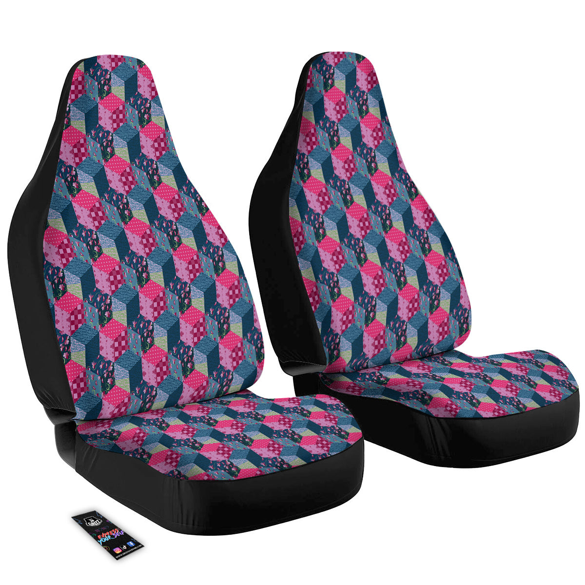 Cute Floral Patchwork Print Pattern Car Seat Covers-grizzshop