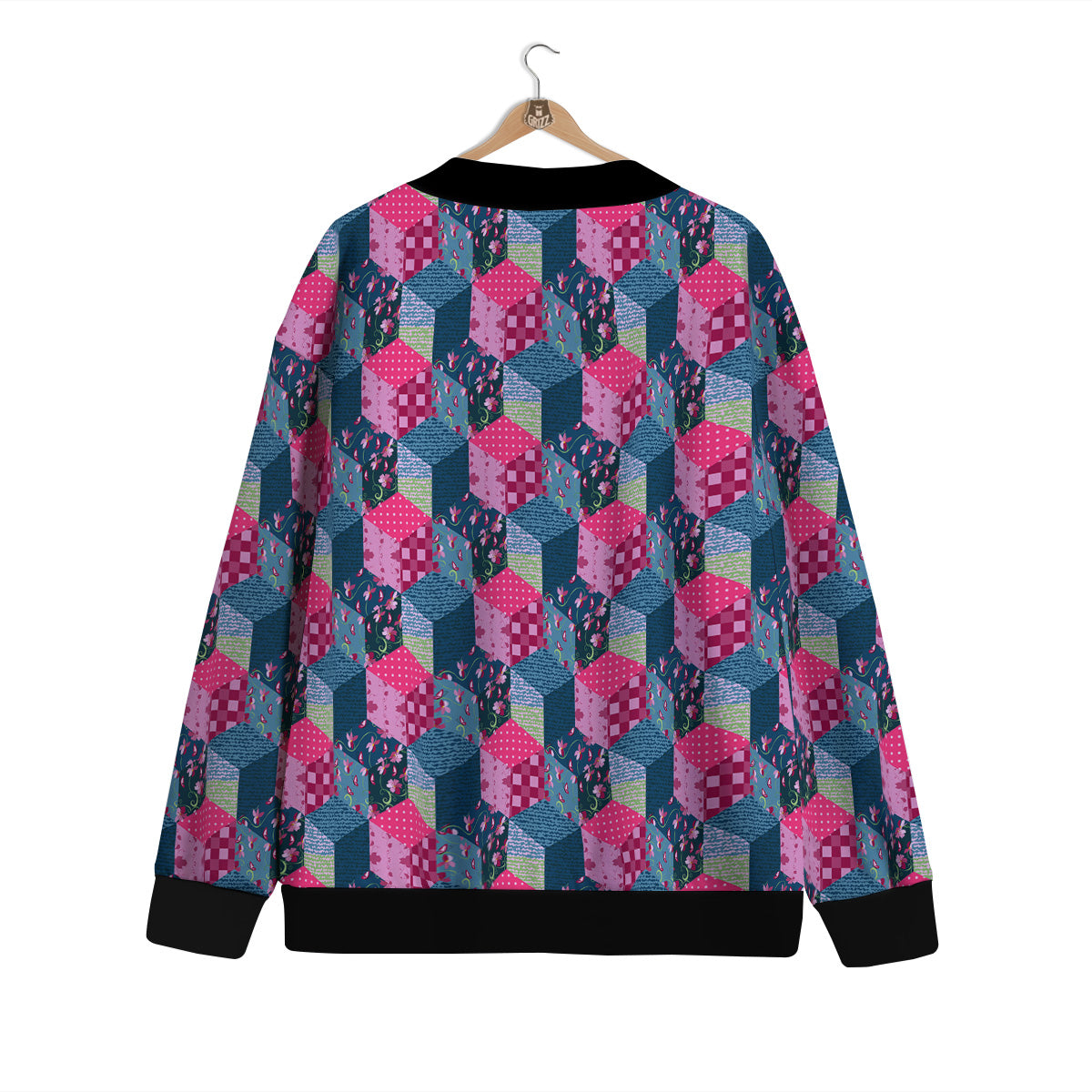 Cute Floral Patchwork Print Pattern Cardigan-grizzshop