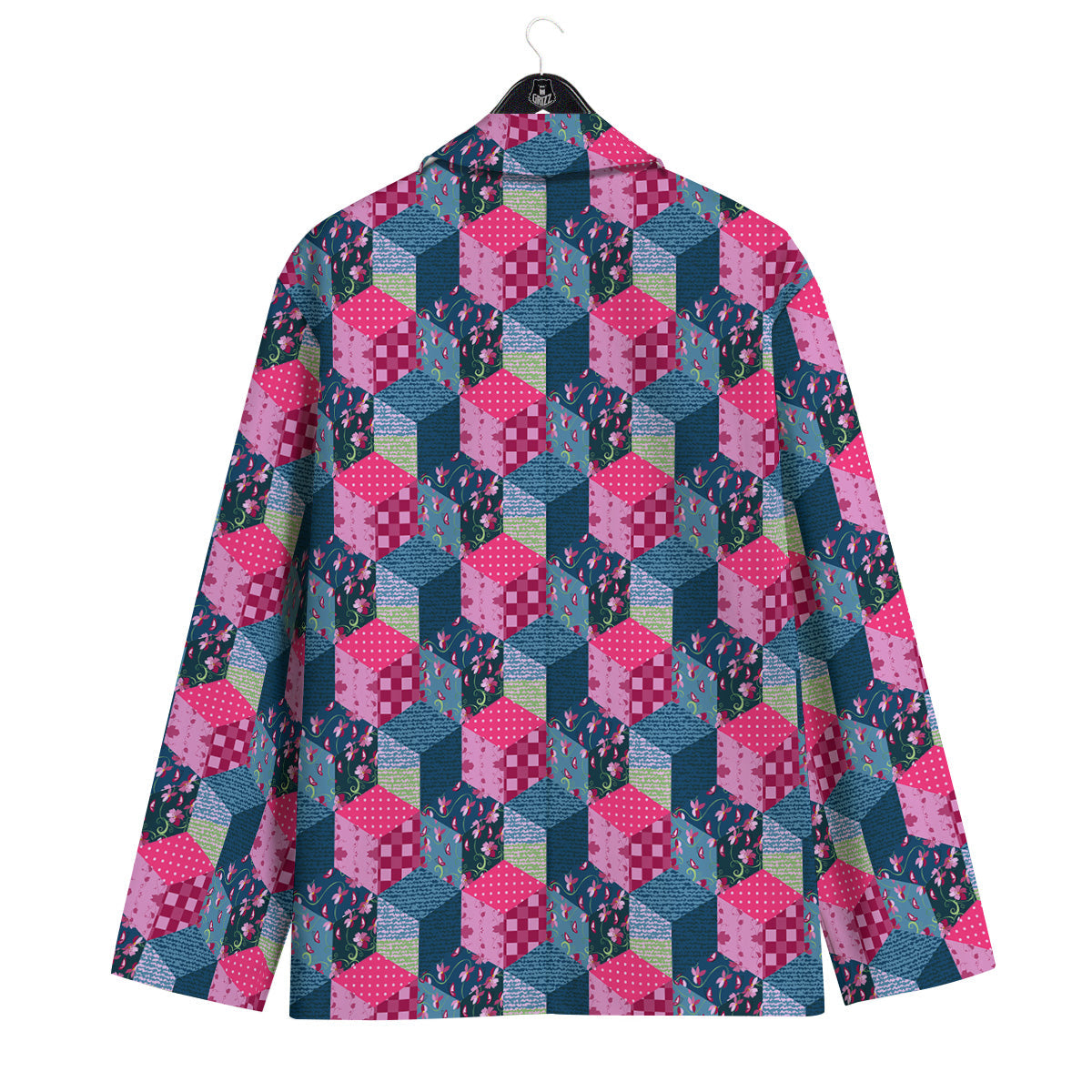 Cute Floral Patchwork Print Pattern Men's Sport Coat-grizzshop