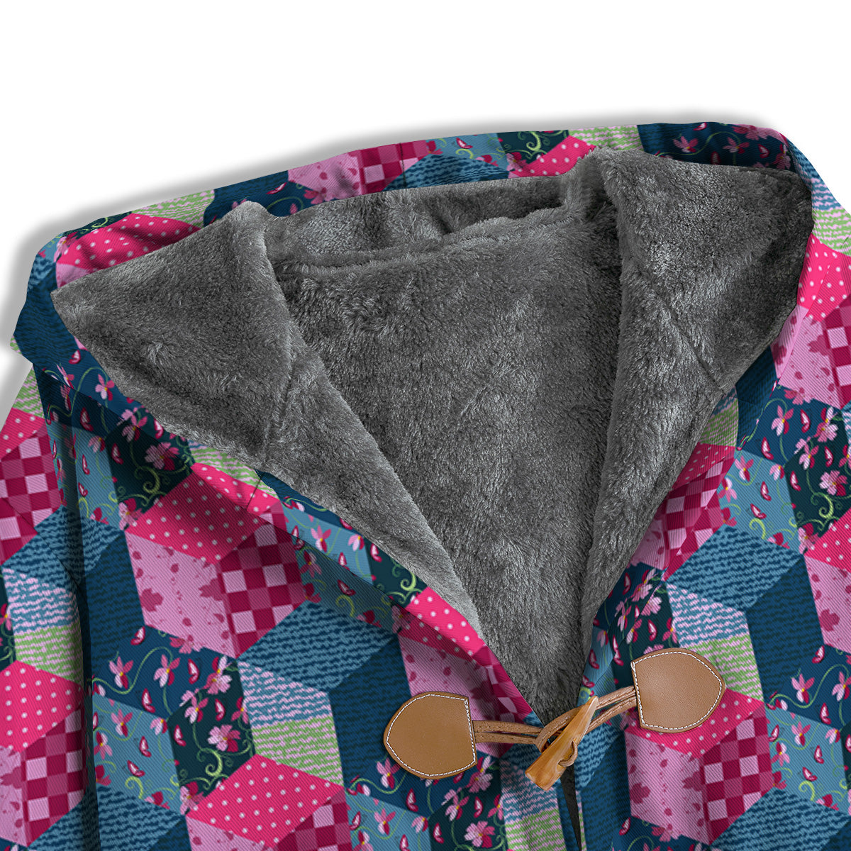 Cute Floral Patchwork Print Pattern Men's Windbreaker Jacket-grizzshop