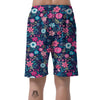 Cute Flower Floral Print Men's Shorts-grizzshop