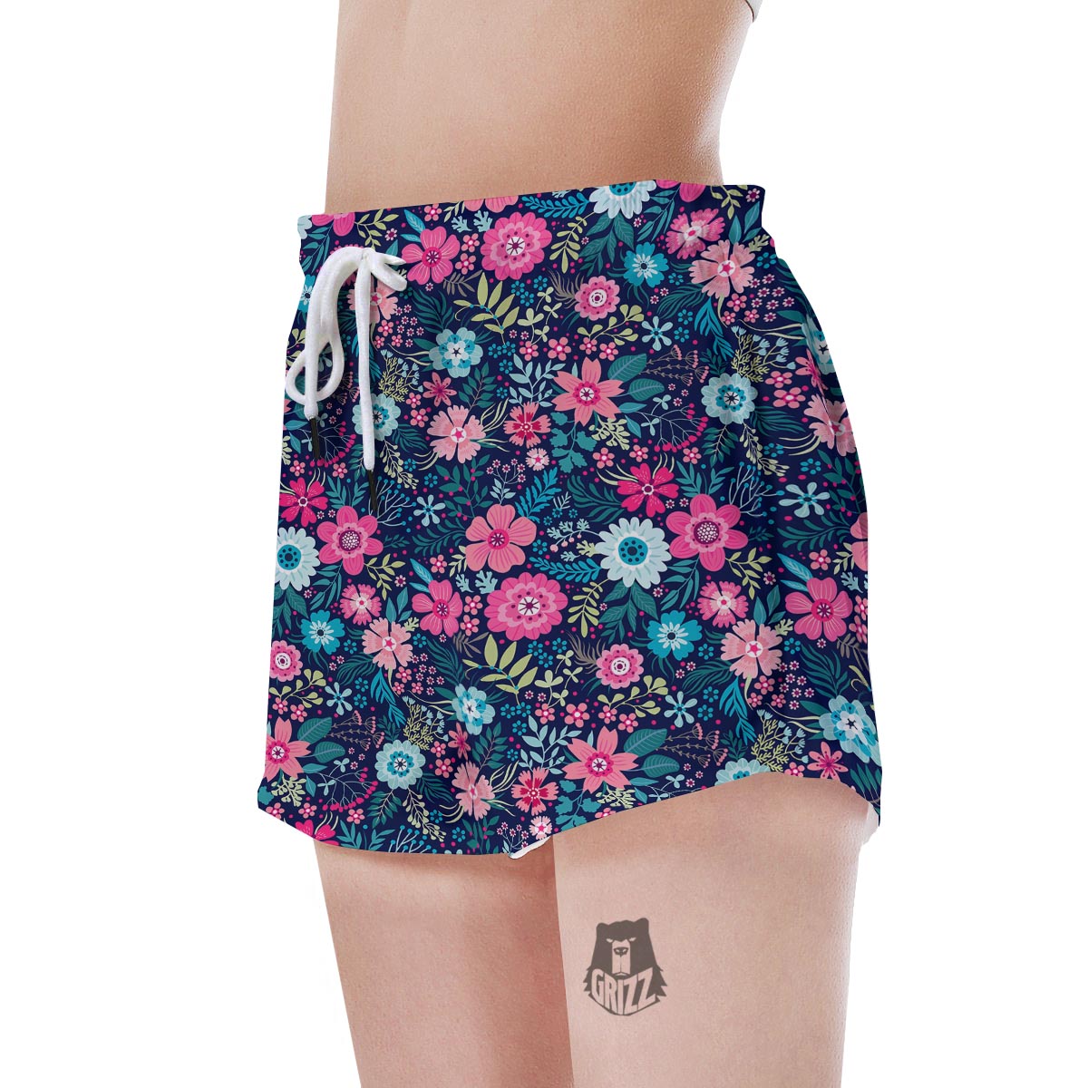Cute Flower Floral Print Women's Shorts-grizzshop