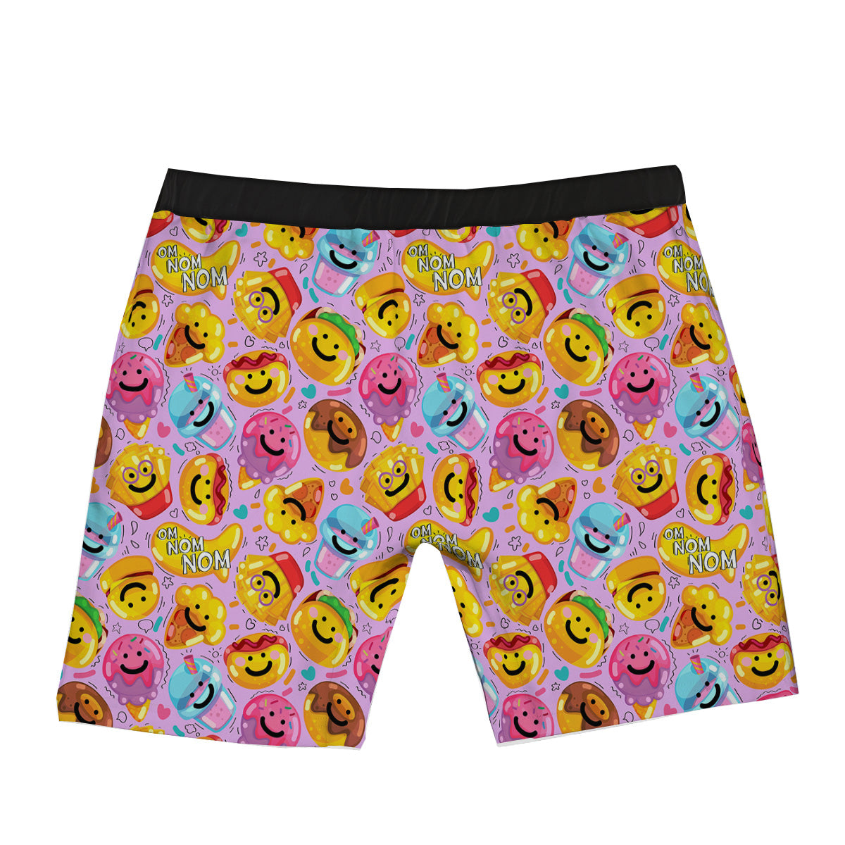 Cute Food Emoji Print Pattern Boxer Briefs-grizzshop