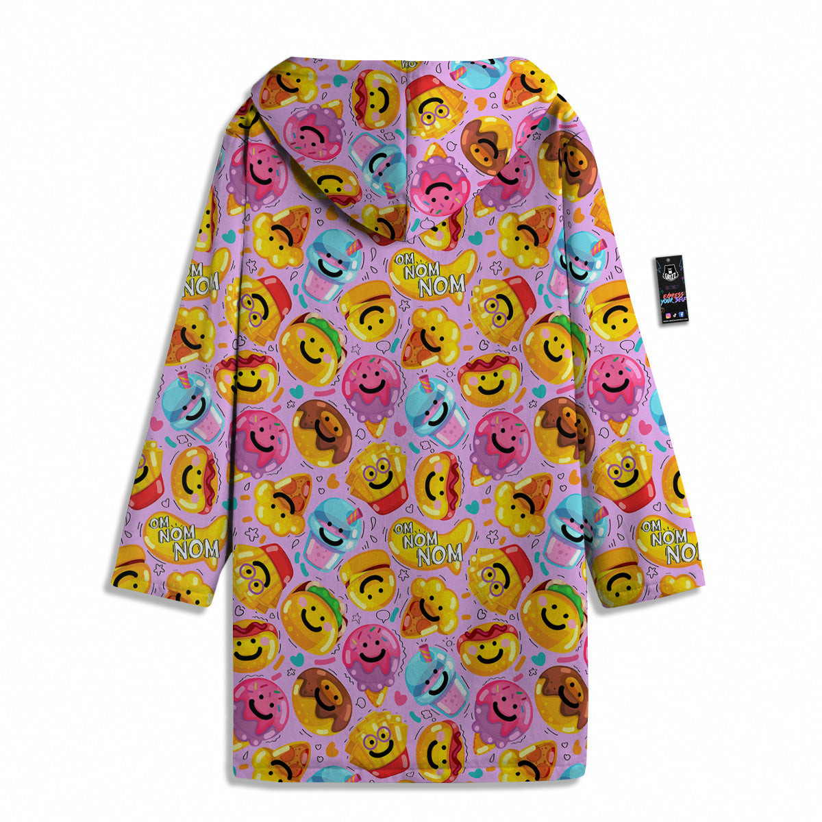 Cute Food Emoji Print Pattern Men's Windbreaker Jacket-grizzshop