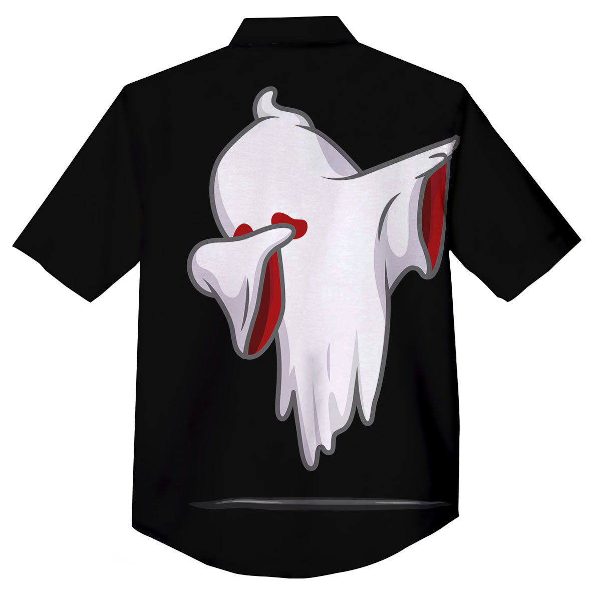 Cute Ghost Dap Print Button Up Shirt-grizzshop