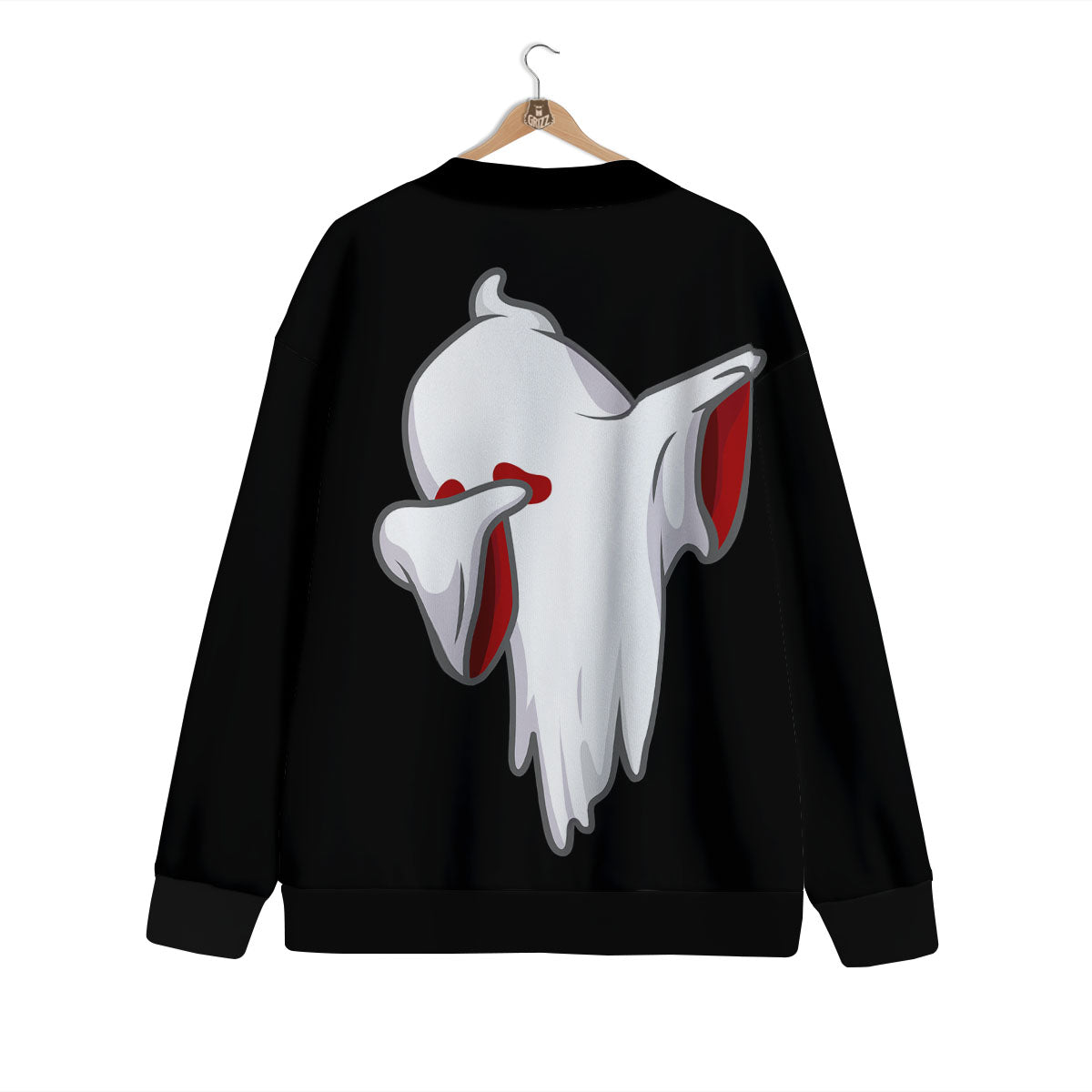Cute Ghost Dap Print Cardigan-grizzshop