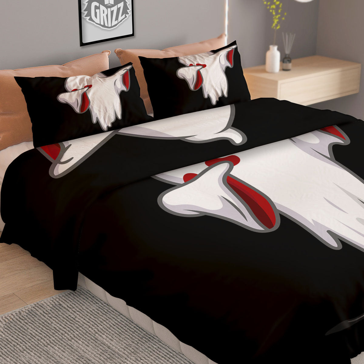Cute Ghost Dap Print Duvet Cover Bedding Set