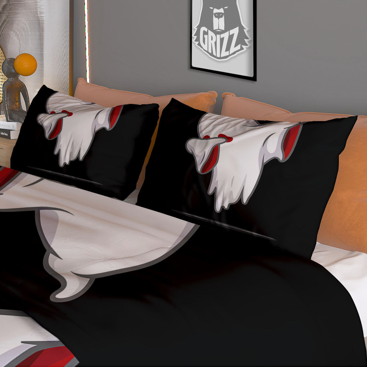 Cute Ghost Dap Print Duvet Cover Bedding Set