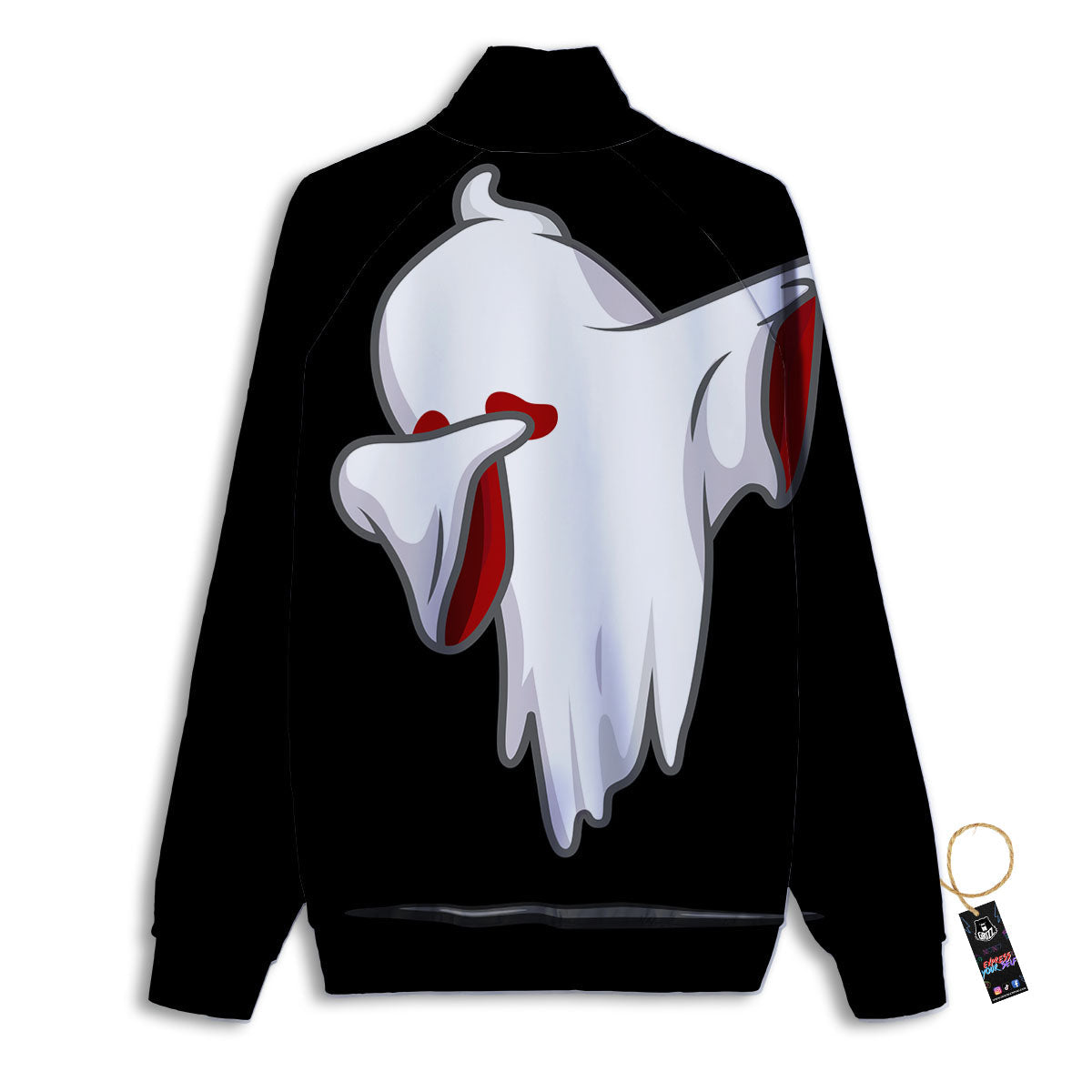 Cute Ghost Dap Print Track Jacket-grizzshop