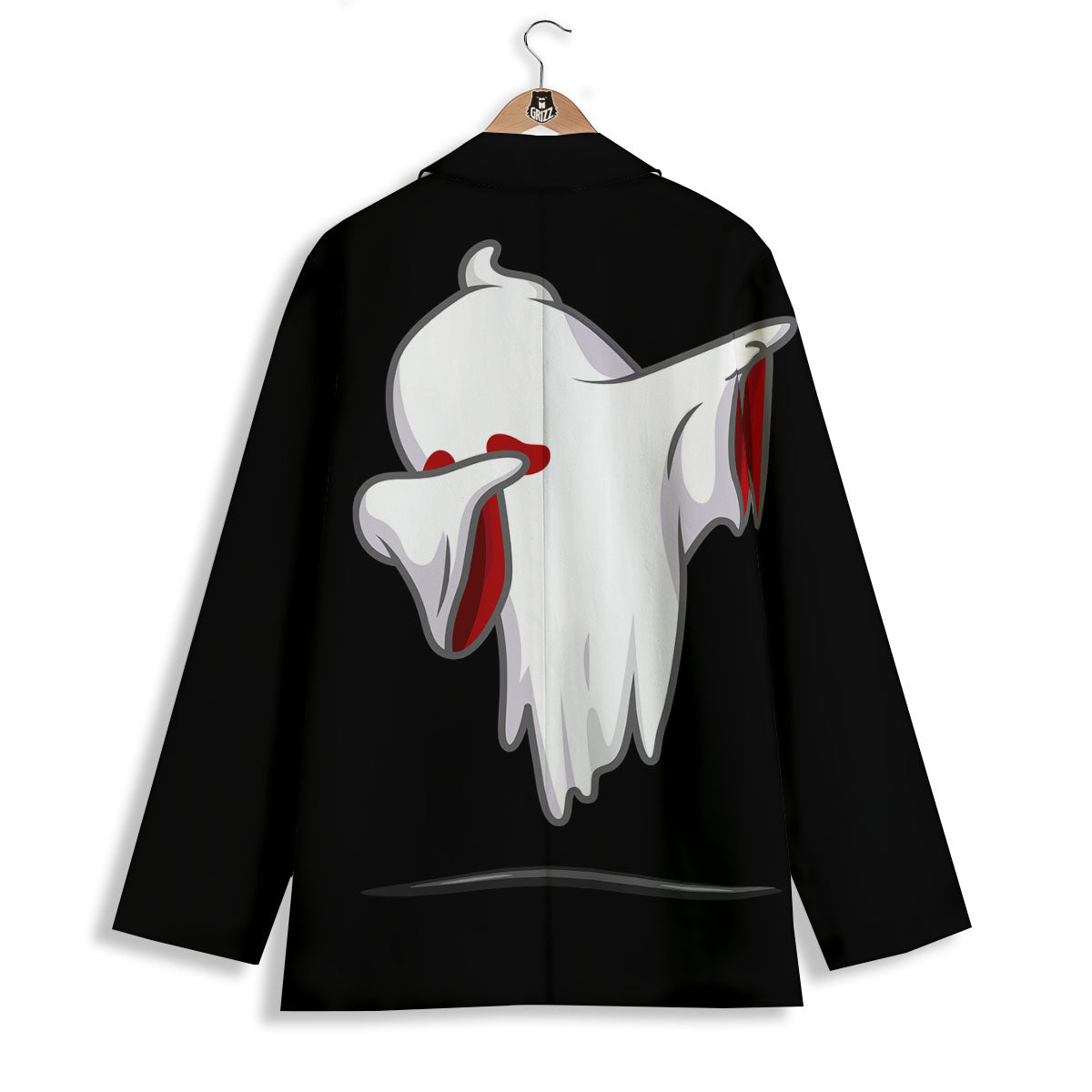 Cute Ghost Dap Print Women's Blazer-grizzshop