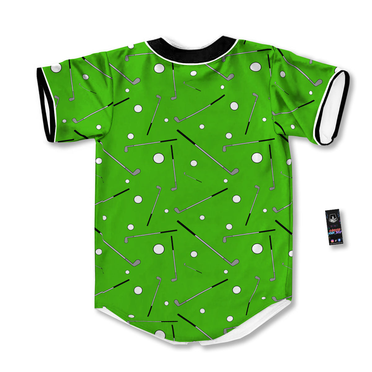 Cute Golf Print Pattern Baseball Jersey-grizzshop