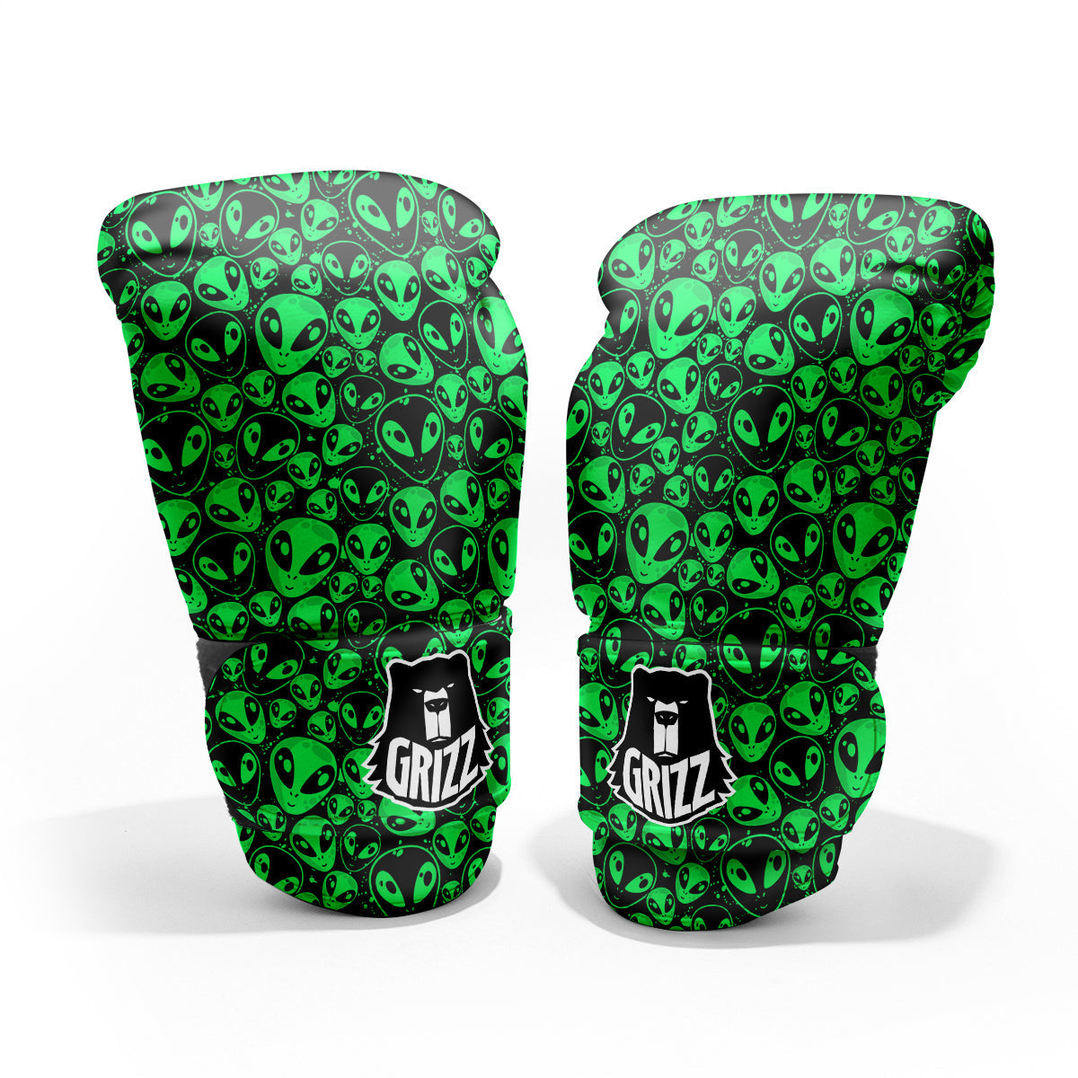 Cute Green Alien Print Pattern Pro Boxing Glove
