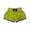 Cute Green Kiwi Print Pattern Muay Thai Boxing Shorts-grizzshop