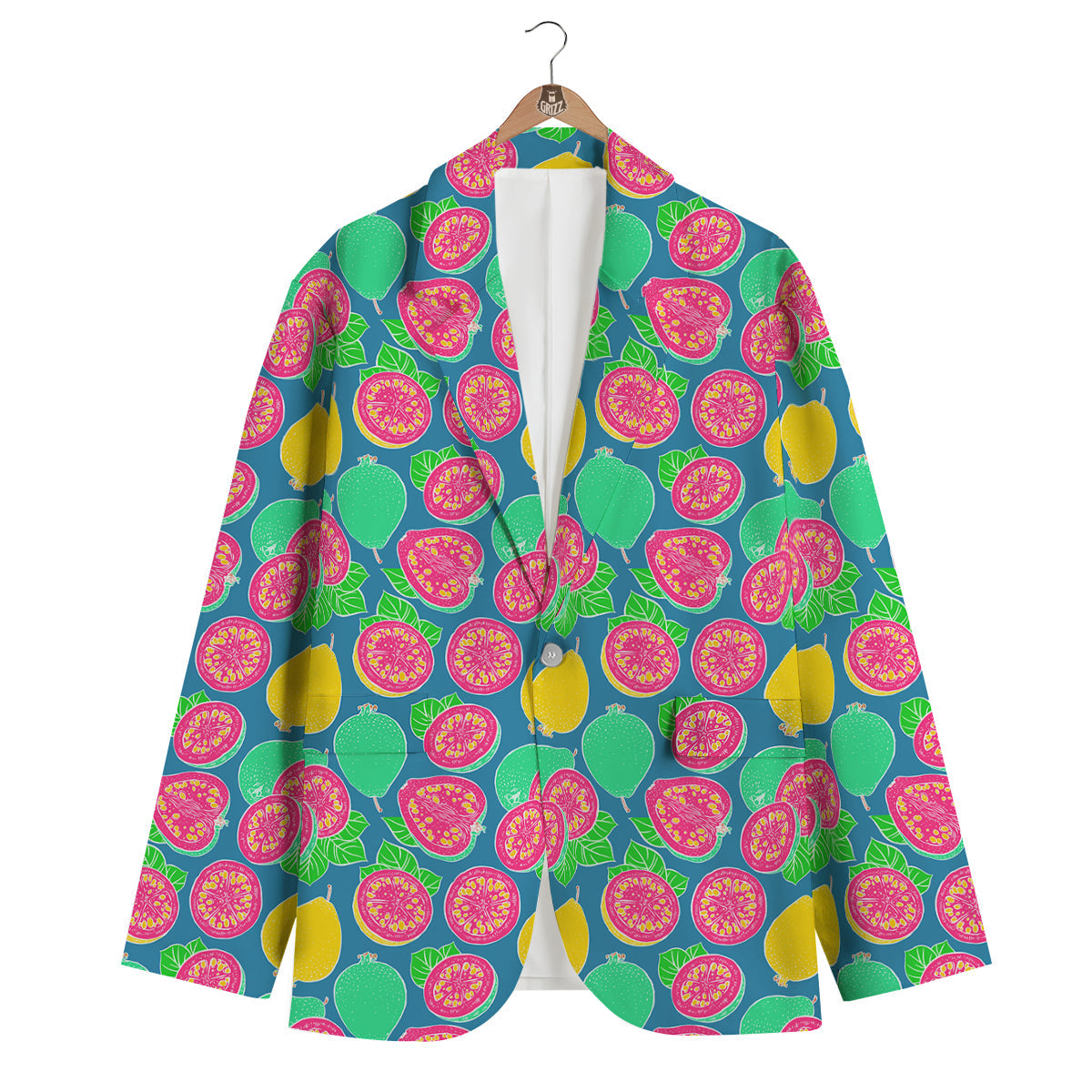 Cute Guava Print Pattern Men's Blazer-grizzshop