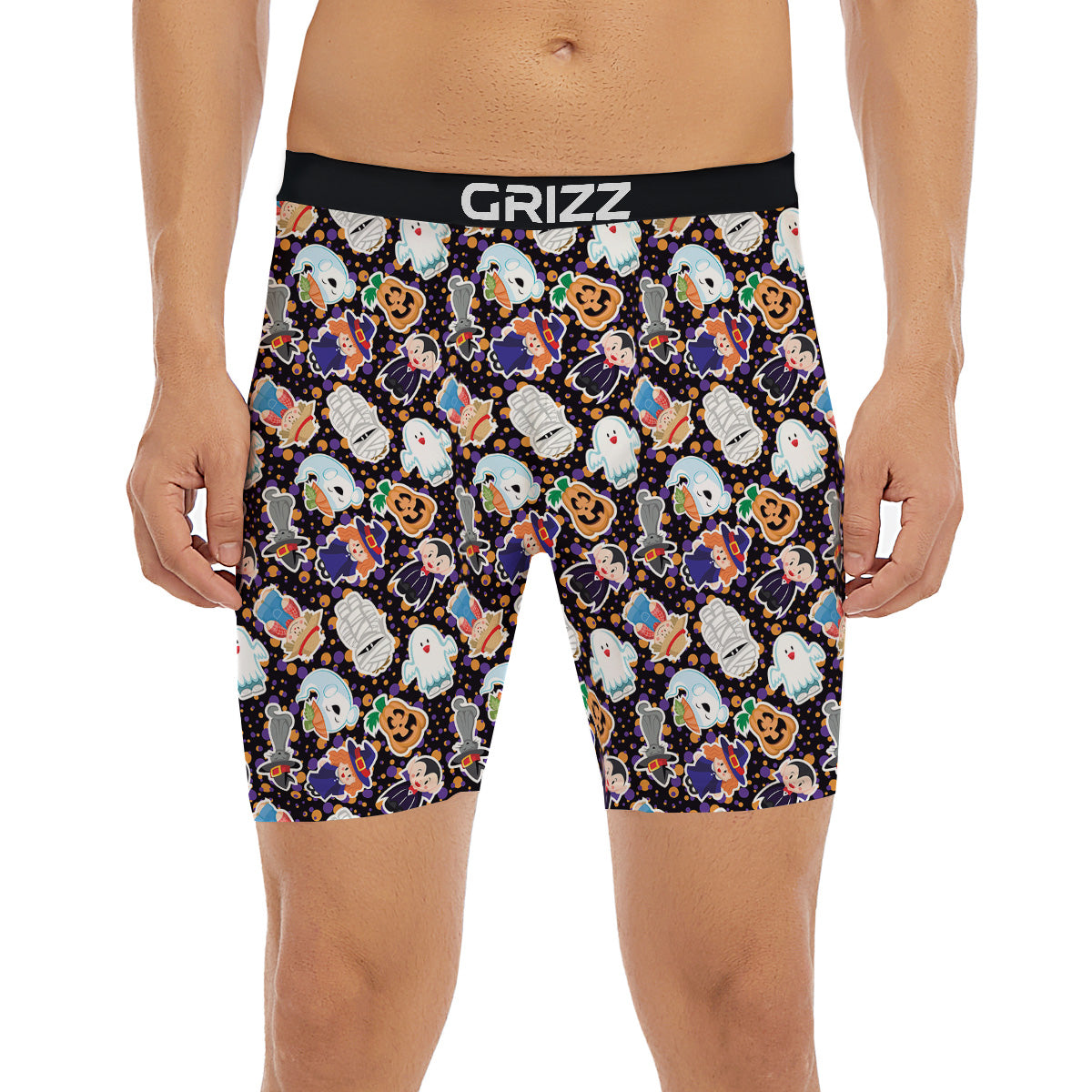 Cute Halloween Print Pattern Boxer Briefs-grizzshop