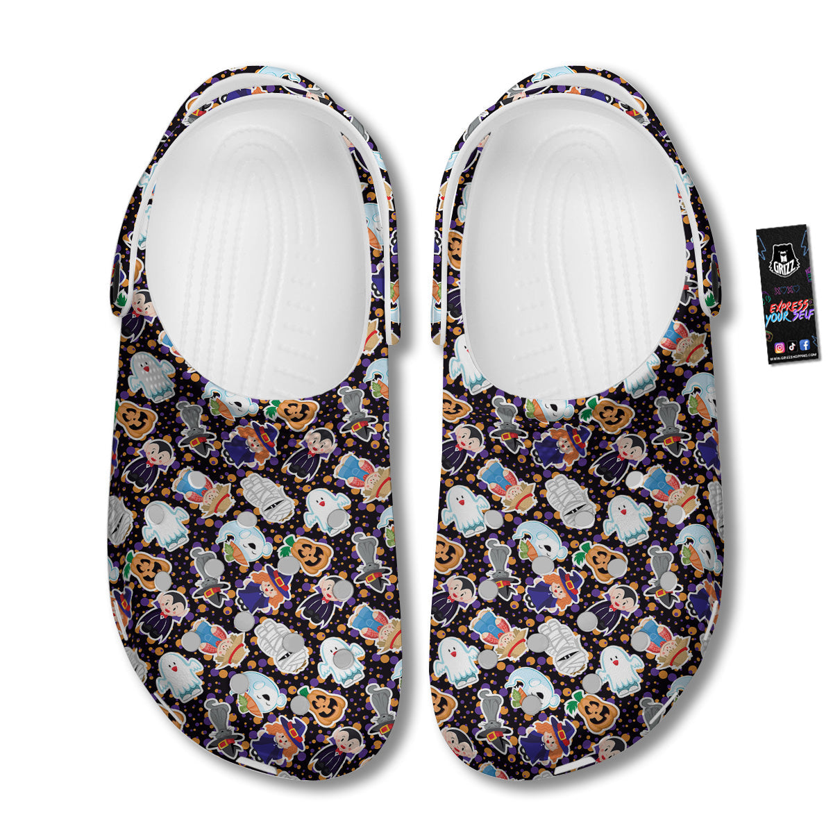 Cute Halloween Print Pattern Clog-grizzshop