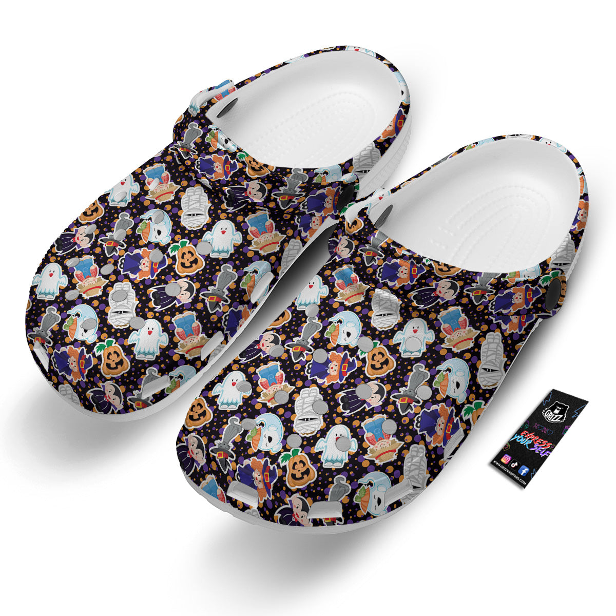 Cute Halloween Print Pattern Clog-grizzshop