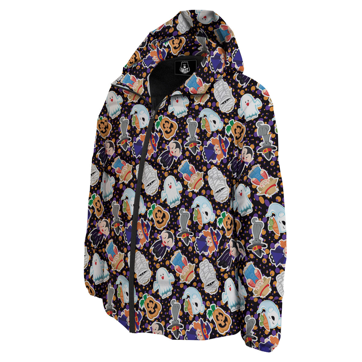 Cute Halloween Print Pattern Down Jacket-grizzshop