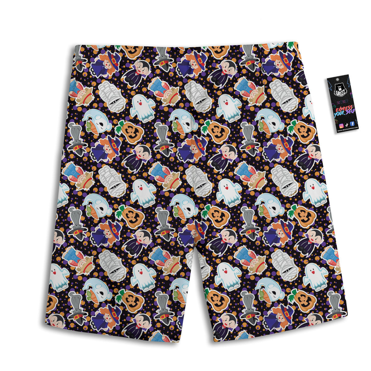 Cute Halloween Print Pattern Men's Athletic Shorts