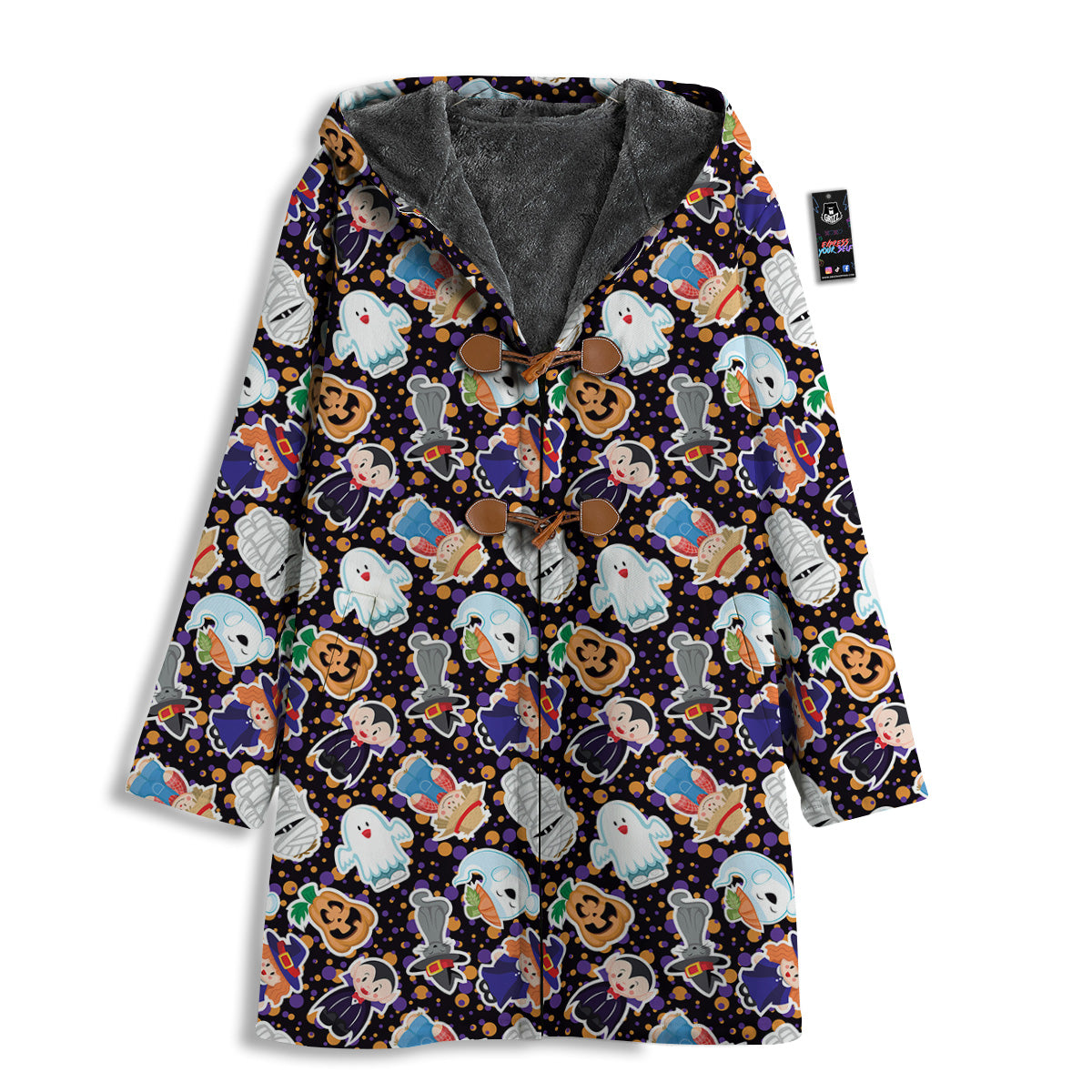 Cute Halloween Print Pattern Men's Windbreaker Jacket-grizzshop