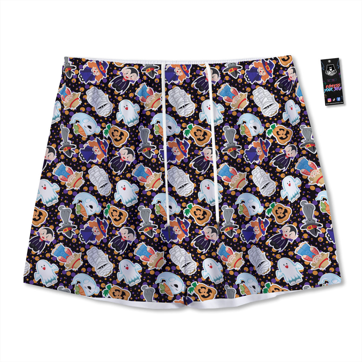 Giraffe Exotic Tropical Print Pattern Mesh Shorts