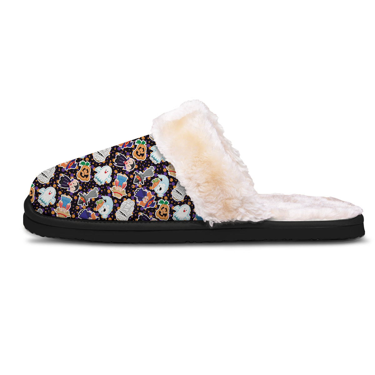 Cute Halloween Print Pattern Slippers-grizzshop
